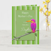 Muttertag, Tochter, Tropischer Vogelfilet Karte (Gelbe Blume)