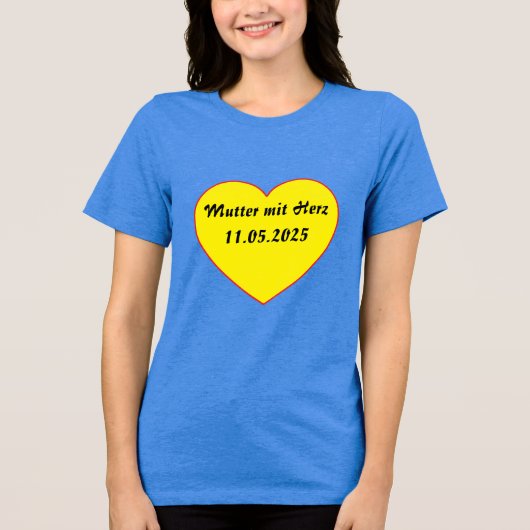 Muttertag Tri-Blend Shirt (Vorderseite)