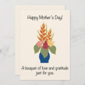 Muttertag tropisches Bouquet Feiertagskarte (Vorne/Hinten)