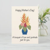 Muttertag tropisches Bouquet Feiertagskarte (Stehend Vorderseite)