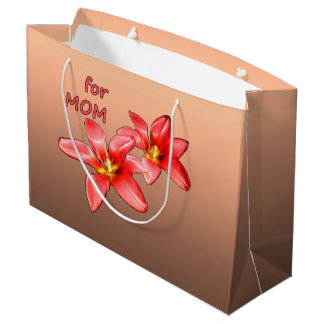 Muttertag - Tulpen für Mama - Illustration |  Große Geschenktüte