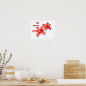 Muttertag - Tulpen für Mama - Illustration |  Poster (Küche)
