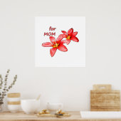 Muttertag - Tulpen für Mama - Illustration | Poster (Küche)
