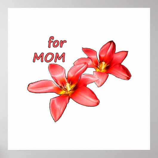 Muttertag - Tulpen für Mama - Illustration | Poster (Vorne)
