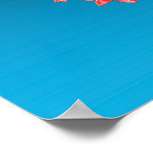 Muttertag - Tulpenherz für MUTTER - Blau |  Poster (Ecke)