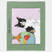 Muttertag Tuxedo Katze Fleecedecke (Vorderseite)
