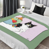 Muttertag Tuxedo Katze Fleecedecke