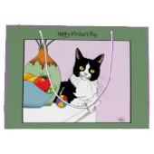 Muttertag Tuxedo Katze Große Geschenktüte (Rückseite)