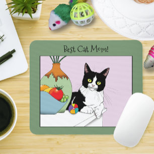 Muttertag Tuxedo Katze Mousepad