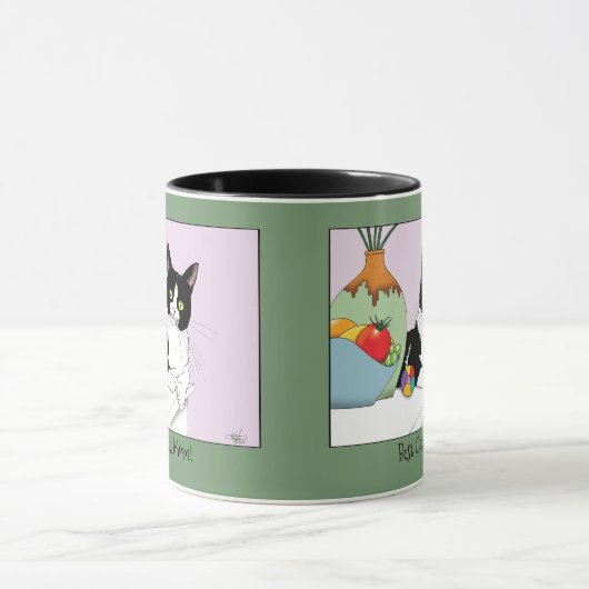 Muttertag Tuxedo Katze Tasse (Zentrum)