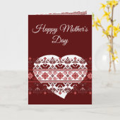 Muttertag Ukrainische Volksbestickung Karte (Gelbe Blume)