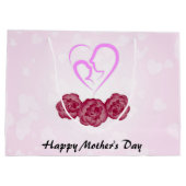 Muttertag und Baby Kindergarnelen Muttertag Große Geschenktüte (Rückseite)