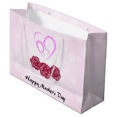 Muttertag und Baby Kindergarnelen Muttertag Große Geschenktüte (Vorderseite Schrägansicht)