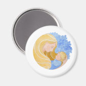 Muttertag und Muttertag des Kindes | Magnet (Vorderseite/Rückseite)