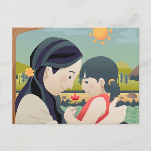 Muttertag und Muttertag des Kindes | Postkarte (Vorderseite)