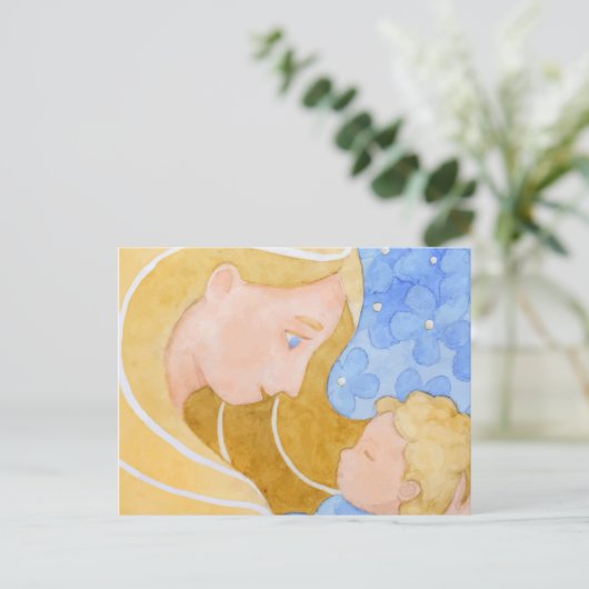 Muttertag und Muttertag des Kindes | Postkarte (Stehend Vorderseite)