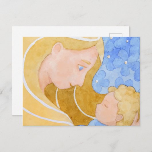 Muttertag und Muttertag des Kindes | Postkarte (Vorne/Hinten)