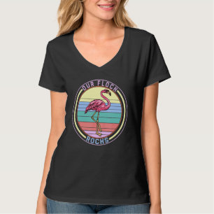 Muttertag Unsere Flock Rocks Flamingo Celebrate Mo T-Shirt