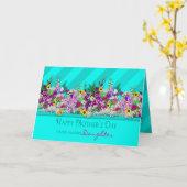 Muttertag, unsere Tochter, Blume, Aqua Karte (Gelbe Blume)