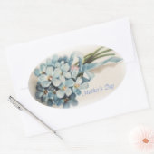 Muttertag Vergessen-Ich-Nots Ovaler Aufkleber (Umschlag)