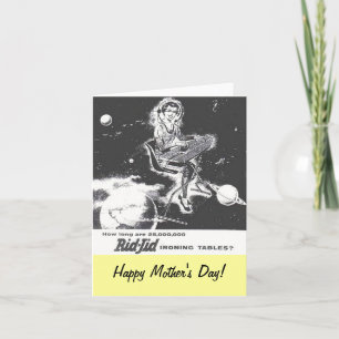 Muttertag Vintag 1950 Bügelbrett-Anzeige Karte