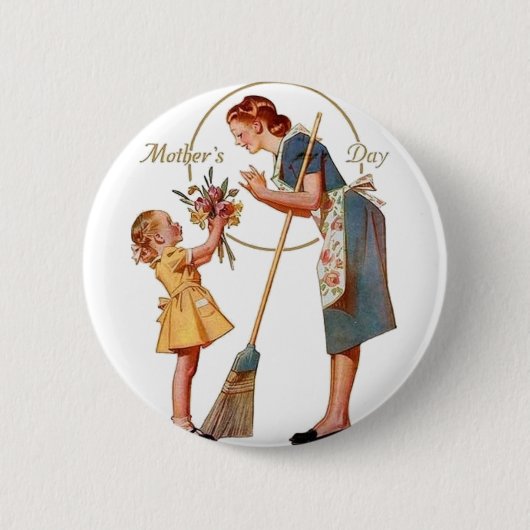 Muttertag Vintag Button (Vorderseite)