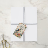 Muttertag Vintage Blaue Vogel Wildblumengarten Geschenkanhänger (Mit Garn)