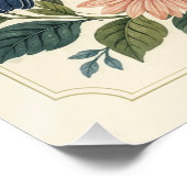 Muttertag Vintage Blaumeise Wildblumengarten Poster (Ecke)