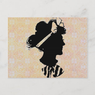 Muttertag Vintage-Frau Silhouette Postkarte