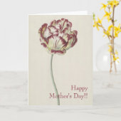 Muttertag - Vintage Kunst Gelb & Rot Tulip Karte (Gelbe Blume)