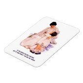 Muttertag Vintage Kunst mit Zitatgeschenk Magnet (Linke Seite)