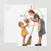 Muttertag Vintage Postkarte (Vorne/Hinten)
