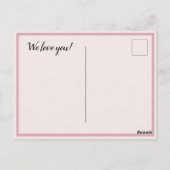 Muttertag Vintage, rosa grüne Blume gestört Postkarte (Rückseite)