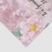 Muttertag Vintage, rosa grüne Blume gestört Seidenpapier (Ausschnitt)