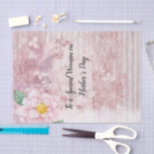 Muttertag Vintage, rosa grüne Blume gestört Seidenpapier (Handwerk)