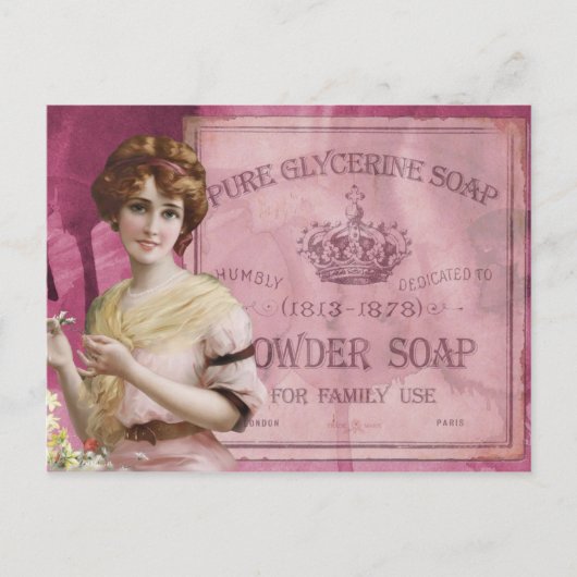 Muttertag Vintage Werbung Glycerin Seife Postkarte (Vorderseite)