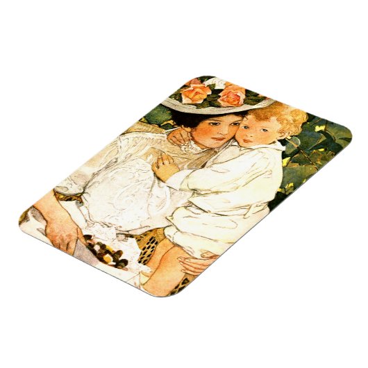 Muttertag Vintages Kunstgeschenk Magnet (Linke Seite)