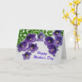 Muttertag - violette Blumenkarte Karte (Gelbe Blume)