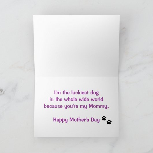 Muttertag vom Hund Karte (Innenseite)