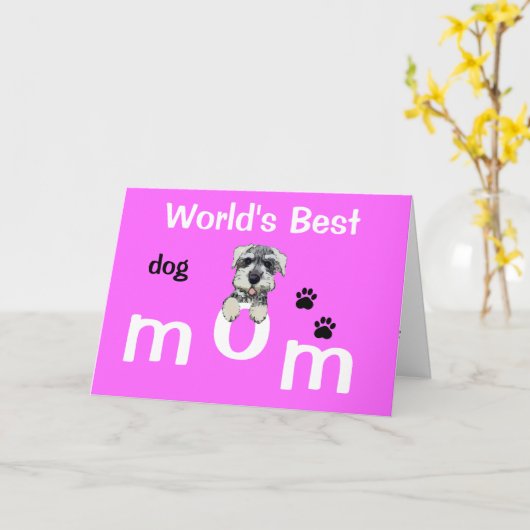 Muttertag vom Hund Karte (Gelbe Blume)