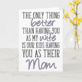 Muttertag vom Mann, die einzige Sache besser Karte (Gelbe Blume)