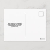 Muttertag von Beige Postkarte (Rückseite)