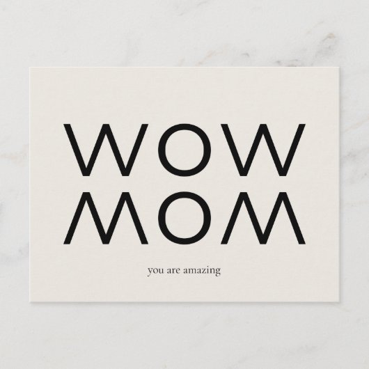 Muttertag von Beige Postkarte (Vorderseite)