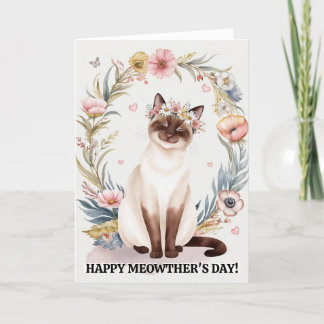 Muttertag von der Katze Funny Niedlich Card Feiertagskarte
