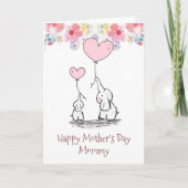 Muttertag von Elefantenkarte und Mama Karte (Vorderseite)