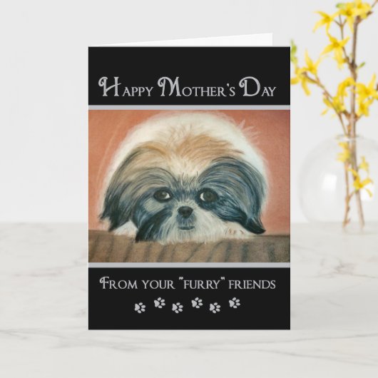 Muttertag - von Furry Friends Karte (Gelbe Blume)