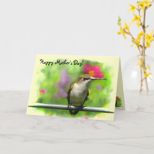 Muttertag von Hummingbird Karte (Gelbe Blume)