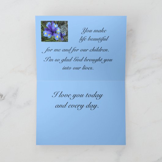 Muttertag von Husband Karte (Innenseite)