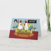 Muttertag von Tochter Two Hens auf Sofa Karte (Vorderseite)