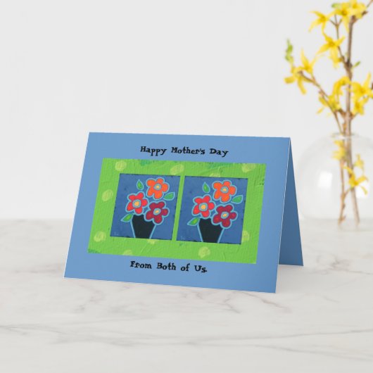 Muttertag von uns beiden Karten (Gelbe Blume)